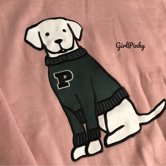 VS PINK sweatpants SET CHALK ROSE LIMITED EDITION & DOG LOGO XS BOTTOMS/SM TOP - Picture 3 of 13